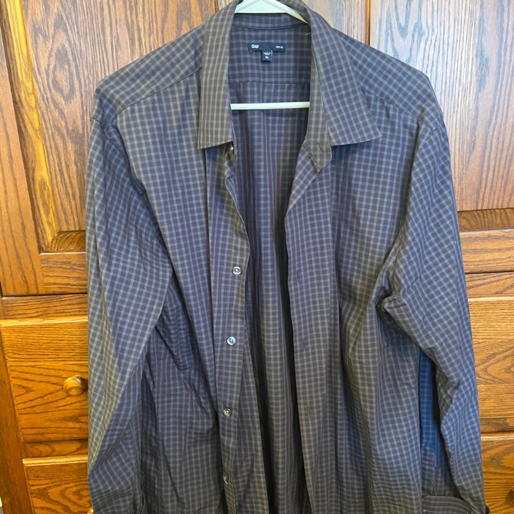 Blue button down dress shirt